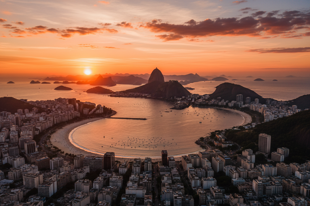 Beautiful Sunset in Rio de Janeiro